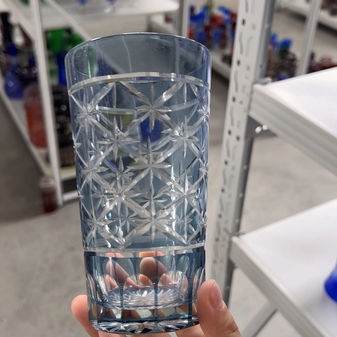 水晶玻璃高脚款微瑕一个