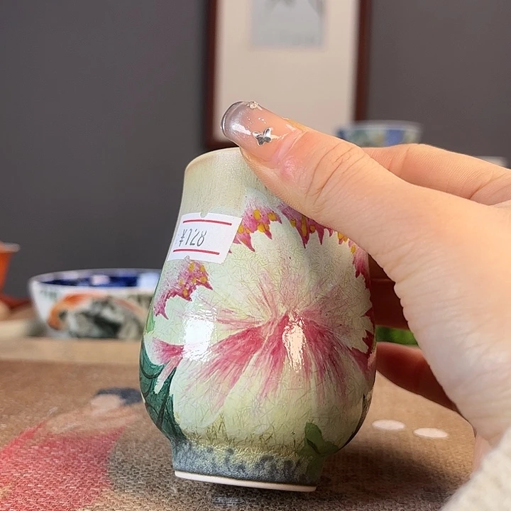 摆件景德镇陶瓷茶杯多人