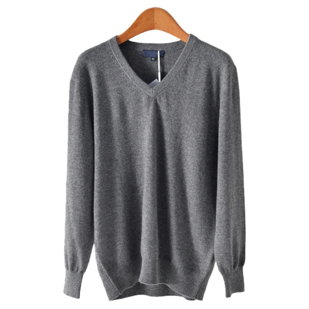 TZ 高山（100山羊绒）  男款高端软糯V领百搭羊绒衫 TZ2022-326