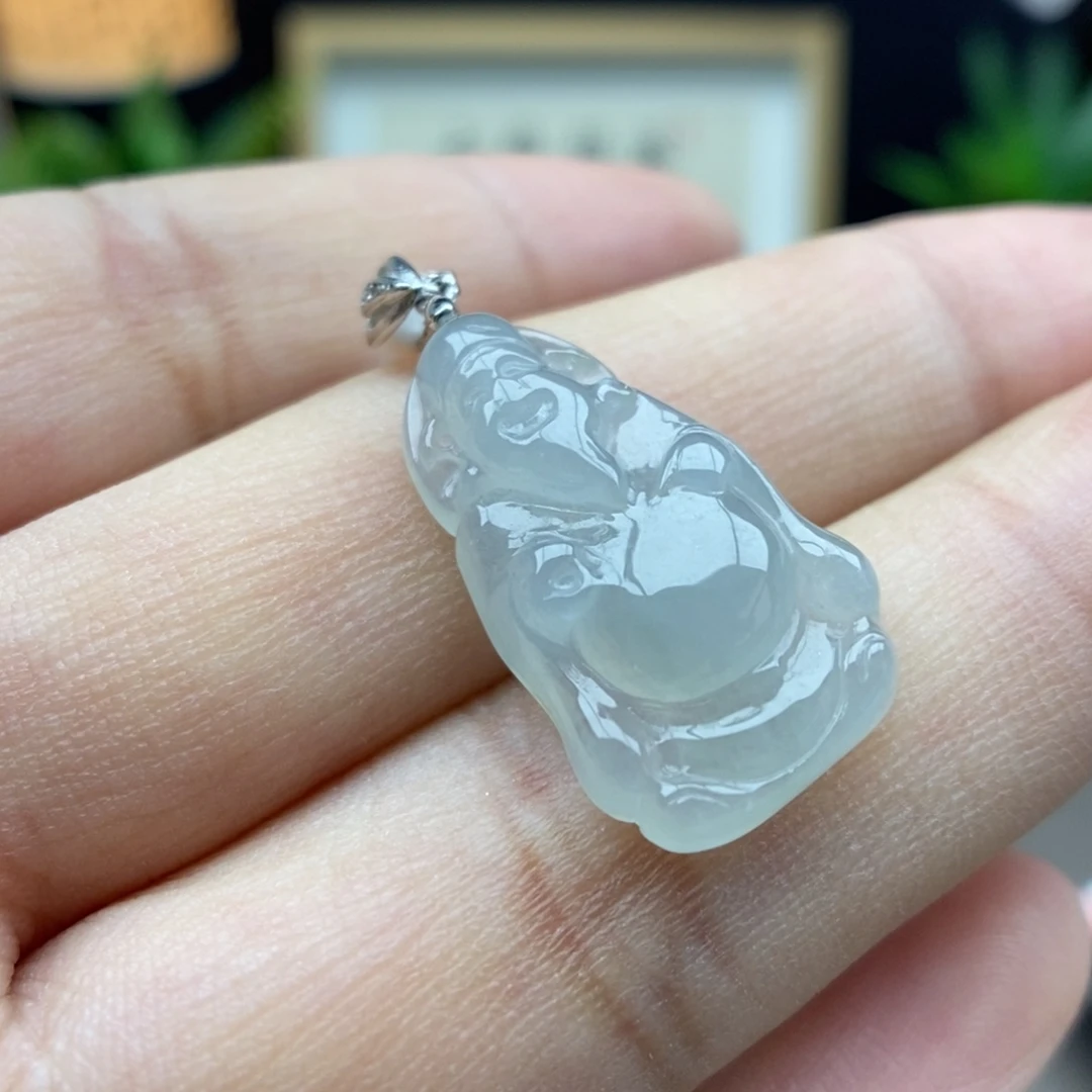 翡翠银S925镶嵌颈饰吊坠50