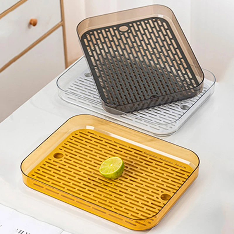 茶盘轻奢沥水托盘多功能家用水果盘客厅茶几高级感咖啡杯茶杯托盘