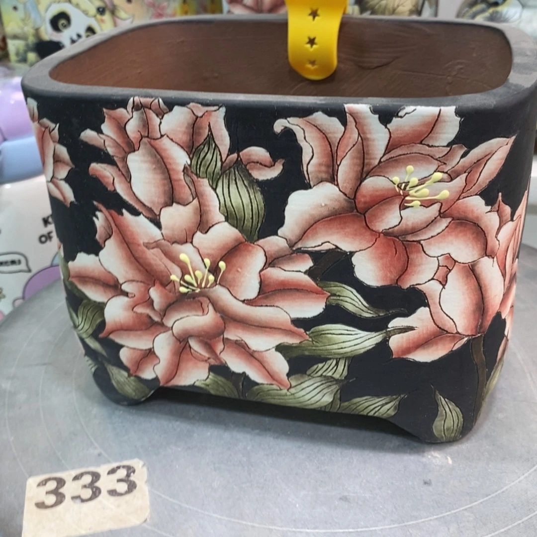 丫***丫紫砂花盆水晶花盆359瑕疵
