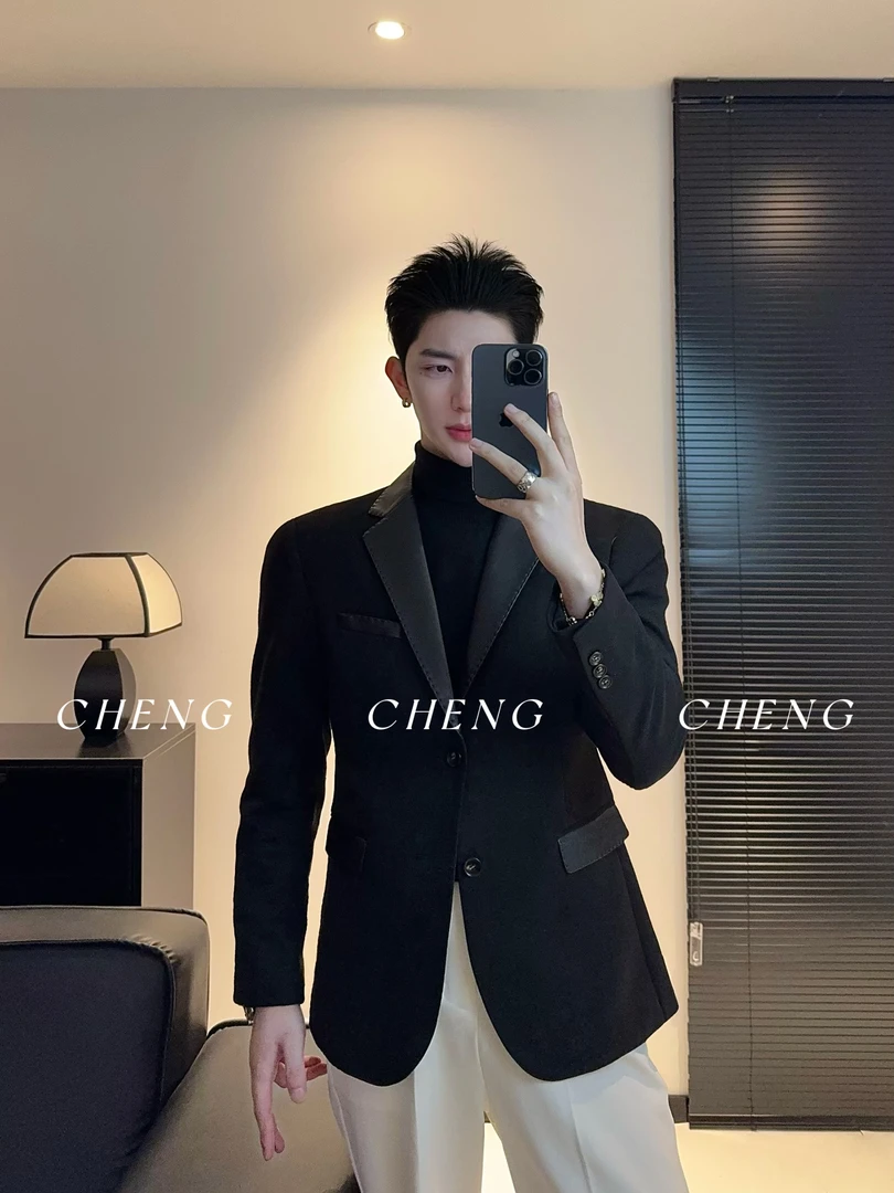 「程程的试衣间」高级感英伦高端男士西装韩版时尚洋气休闲西服外套