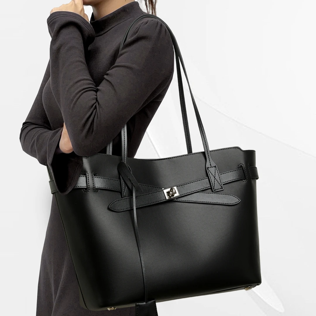 CCAMO包包女款2026年新款包包轻奢小众高级感大包洋气真皮单肩包