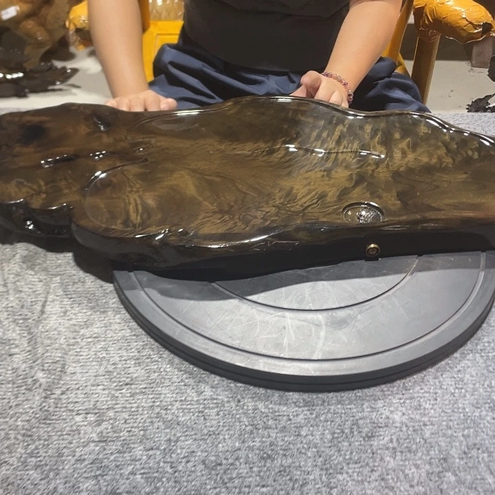 木质类四川阴沉金丝楠木茶盘