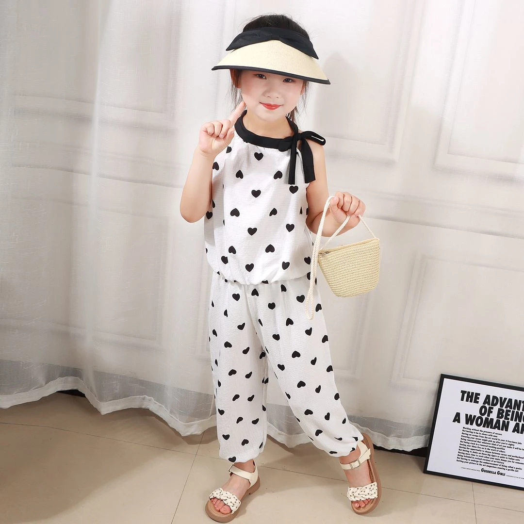 YeeHoO英氏【断码】女童吊带套装2025夏季宝宝防蚊裤两件套儿童洋