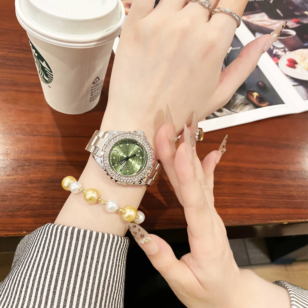 轻奢女士石英腕表气质百搭潮流时尚奢华防水手表女款网红经典精致