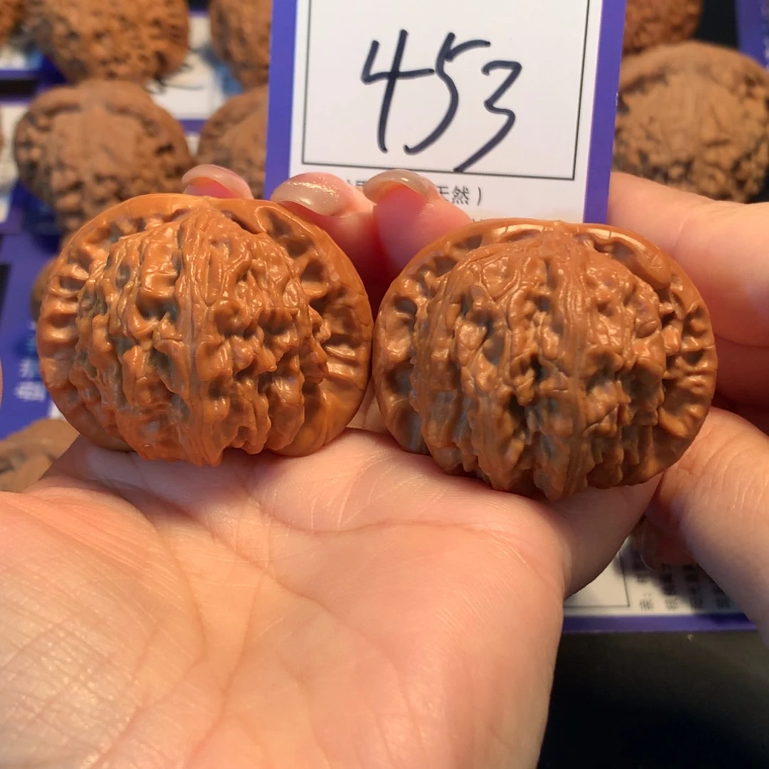 文玩核桃把件453白狮子4.5