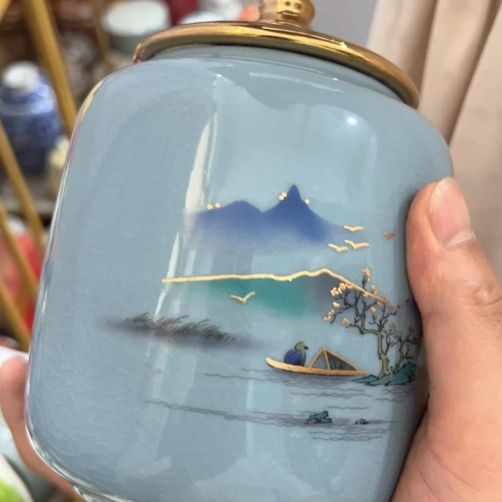 瑕疵福利品陶瓷茶叶罐不影响使用介意勿拍