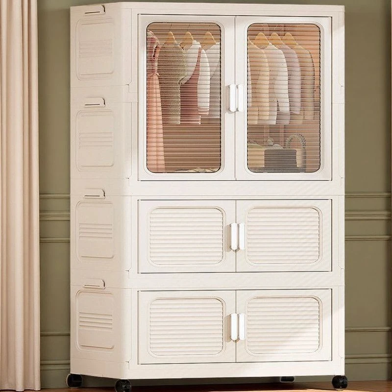 85CM折叠收纳箱置物柜成人卧室免安装简易衣橱衣服宝宝衣柜储物柜