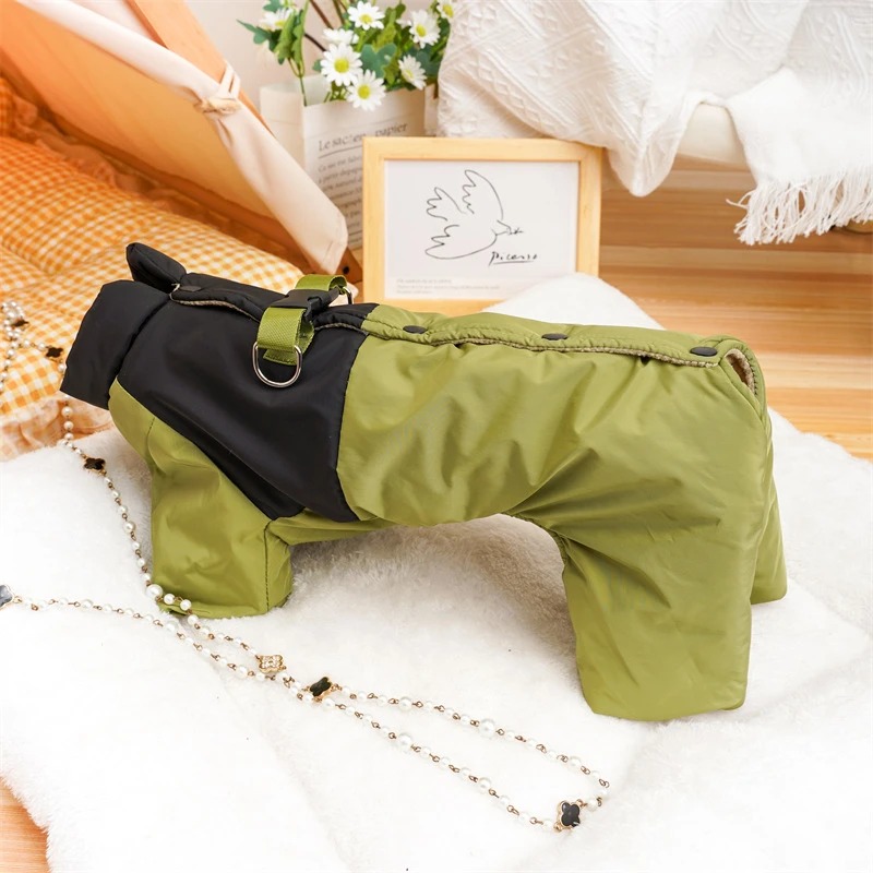 秋冬季宠物服咪拼接四腿棉服比熊泰迪型犬批衣服狗狗宠物衣服