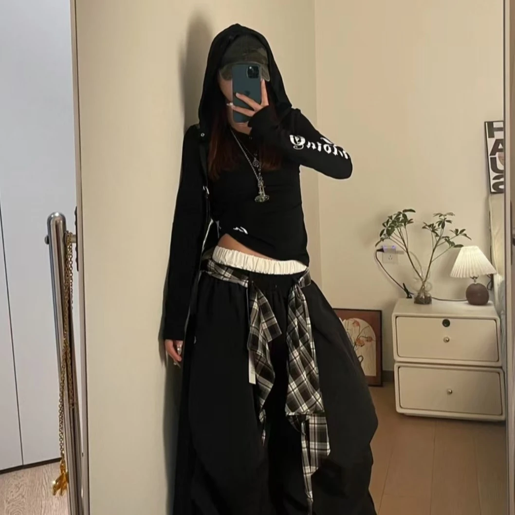 夏季美式复古字母印花连帽薄款防晒罩衫时尚休闲百搭长袖女上衣