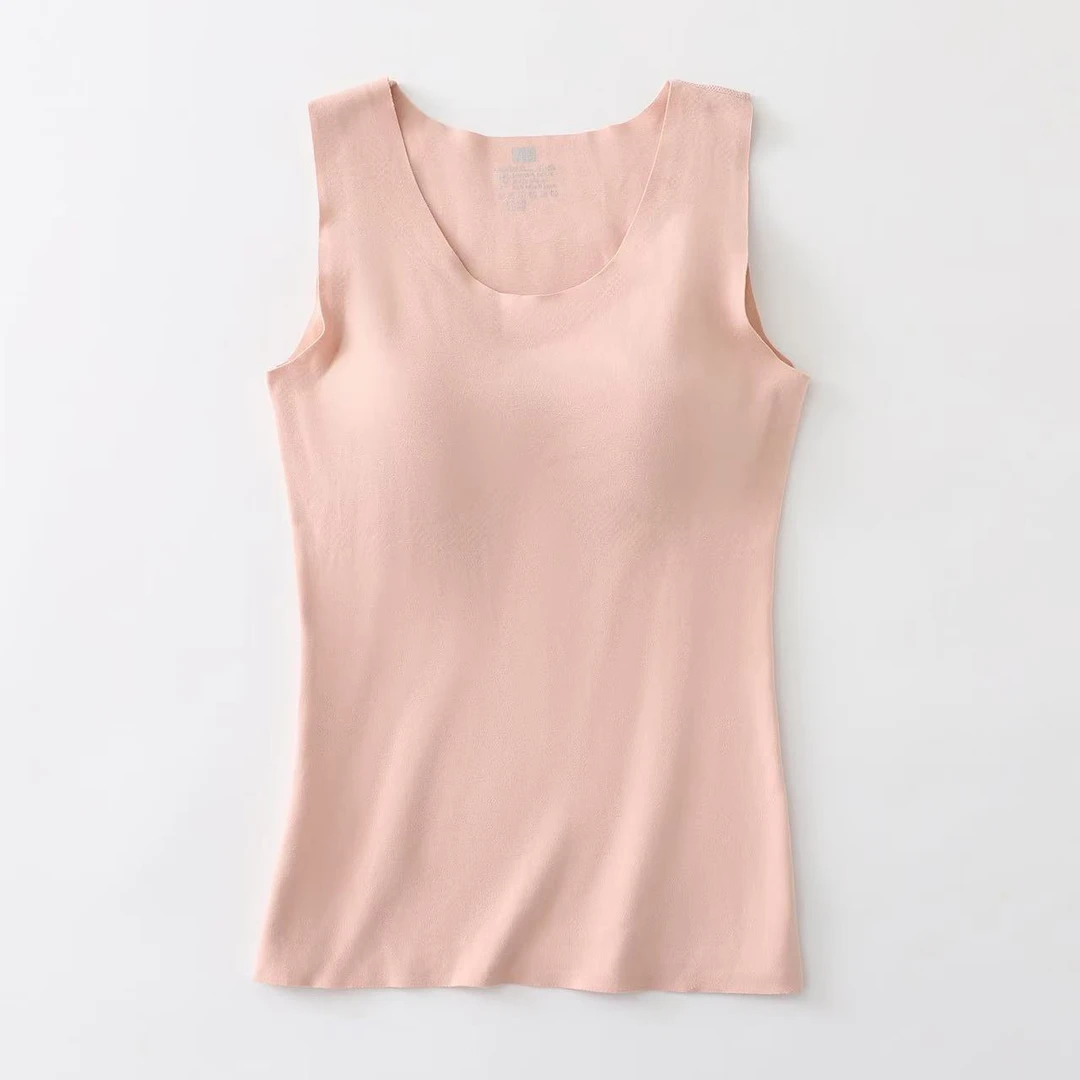 保暖背心女士打底一体带文胸免穿文胸