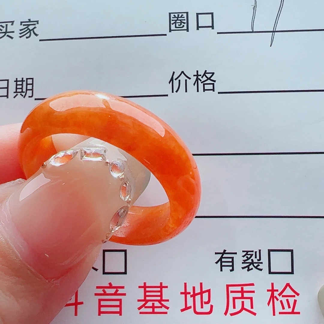 未镶嵌戒指翡翠墨**璃戒圈