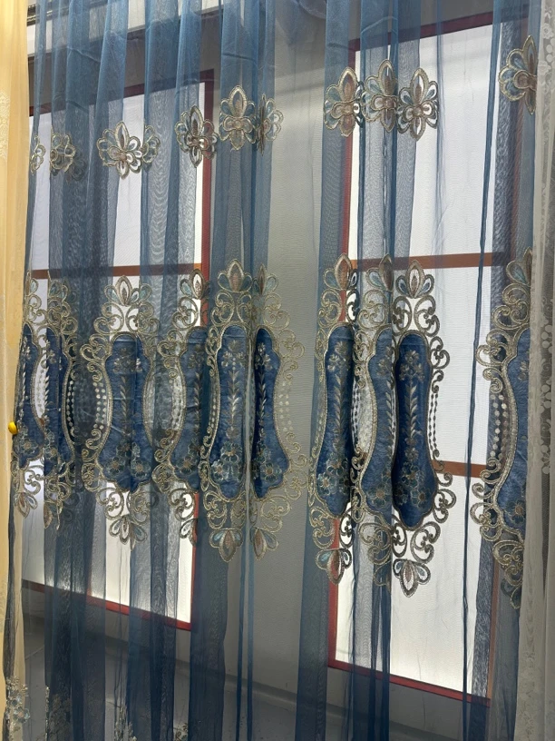 2720纱帘宽度8米高度2.76米左右（改短不退）对开挂钩款式