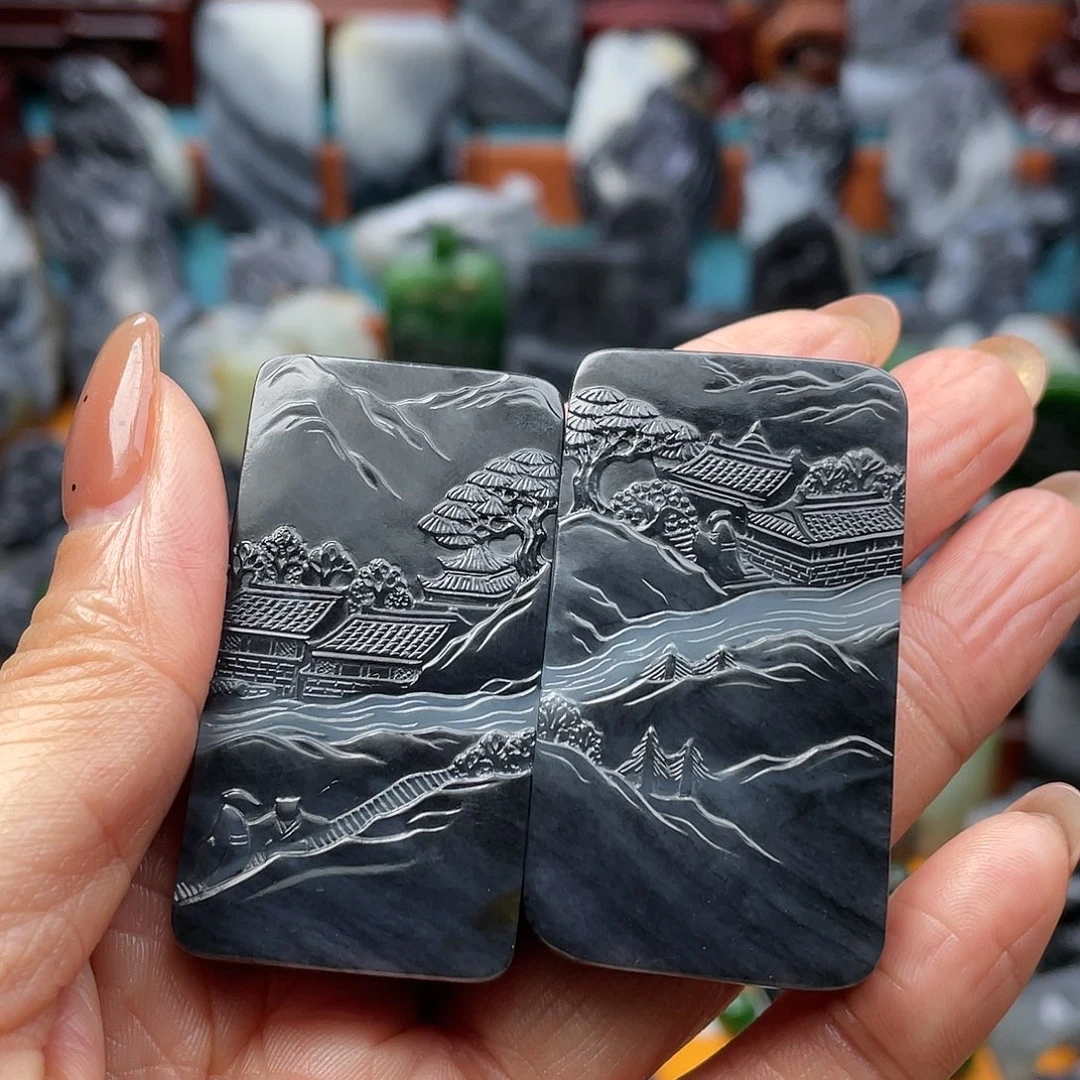 牛***糖和田玉未镶嵌颈饰