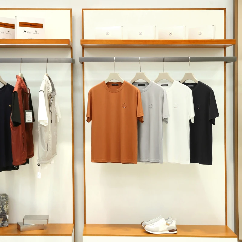 奢华质感！礼盒装高端夏季男士桑蚕丝柔软透气细腻百搭短袖T恤