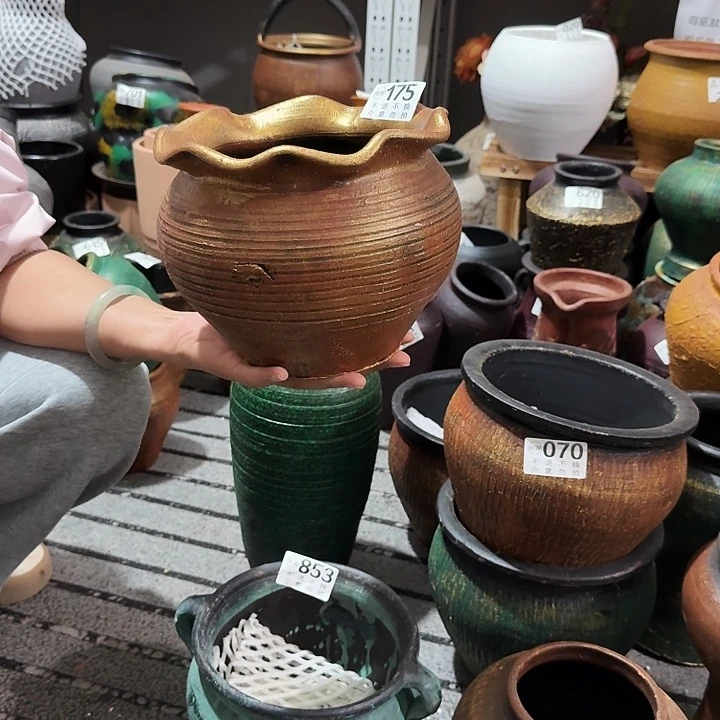 瑕疵金色花边175高度16口径18