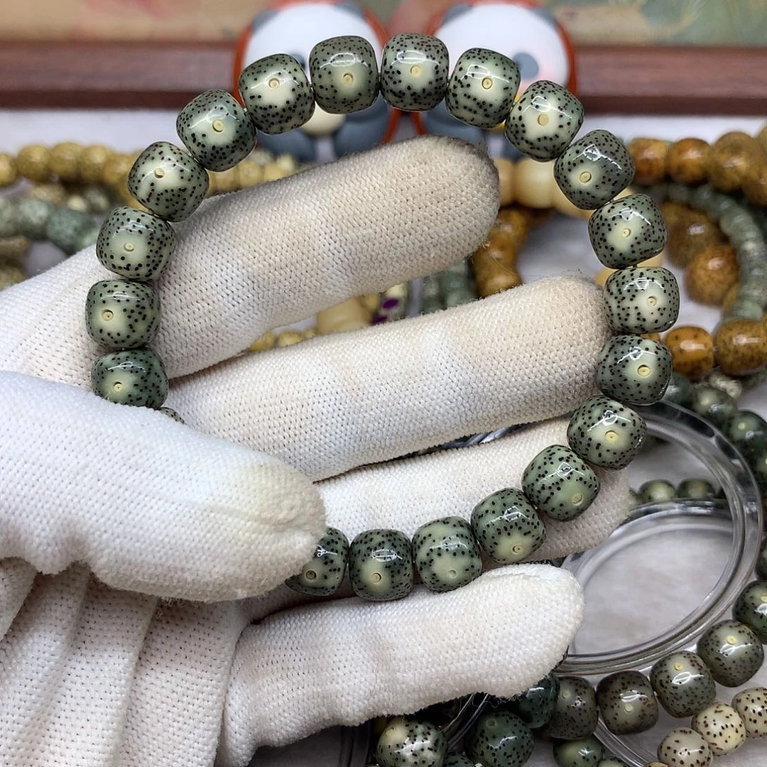 星月菩提手串4号绿幽灵10×9