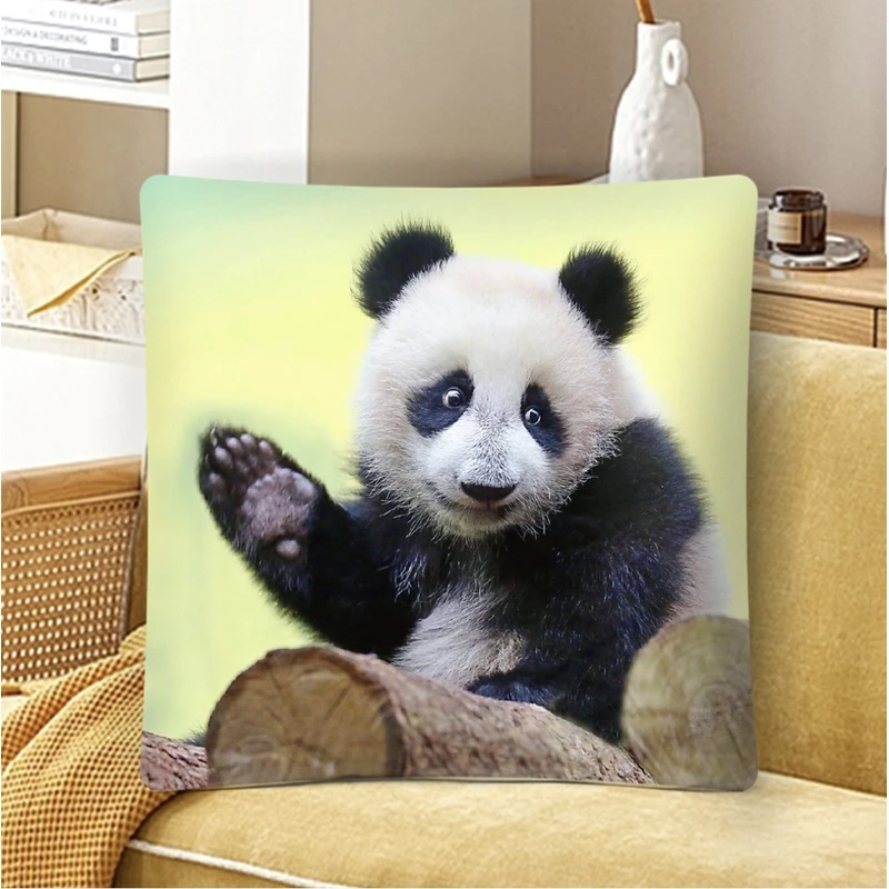 旅俄大熊猫小乌拉喀秋莎周边抱枕靠垫办公室沙发靠枕床头靠垫抱枕