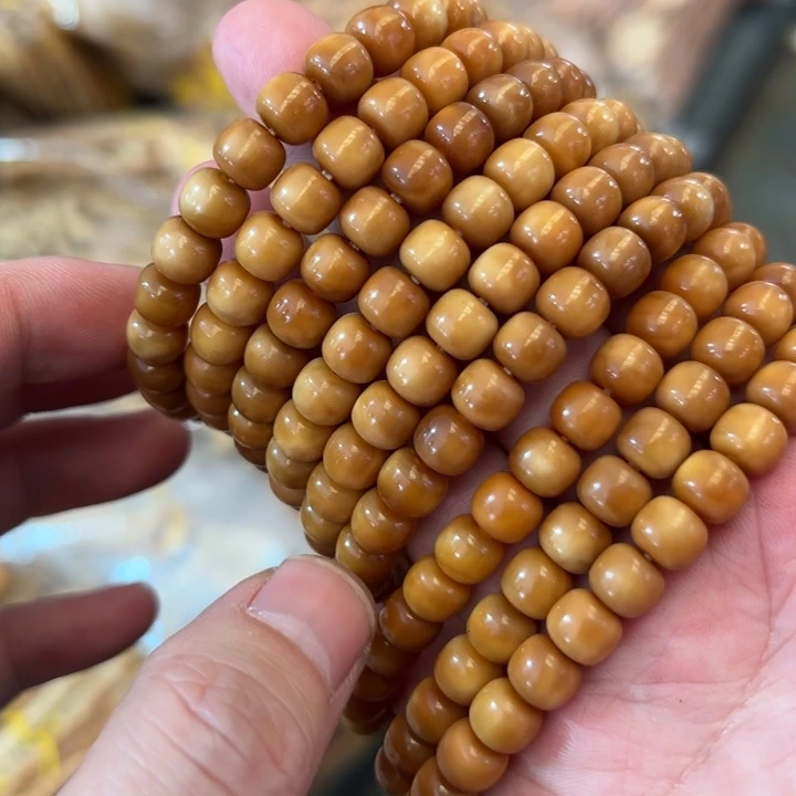 白玉菩提手串龙脊菩提玉化料精孔