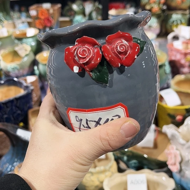 瓷片花盆多肉植物艺术品