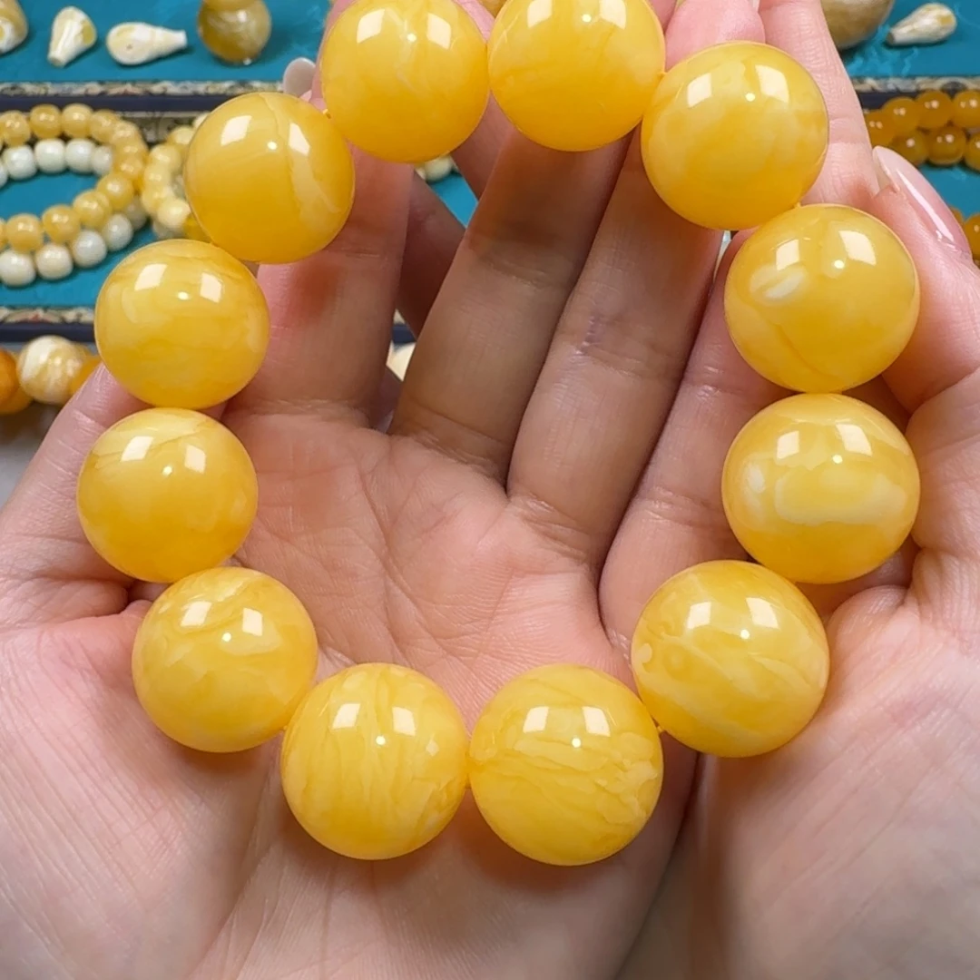 琥珀未镶嵌手链同料