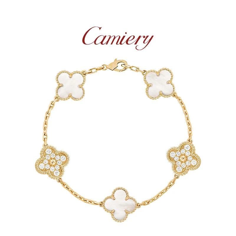 CAMIERY五花拼钻手链气质精致百搭白红粉紫S