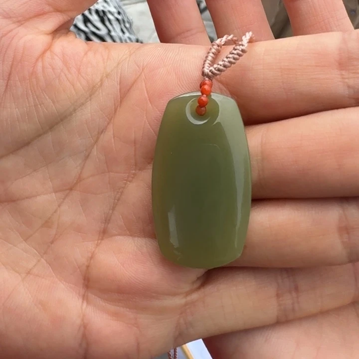 和田玉未镶嵌颈饰新疆青黄口无事牌静妃多样性拍一发一