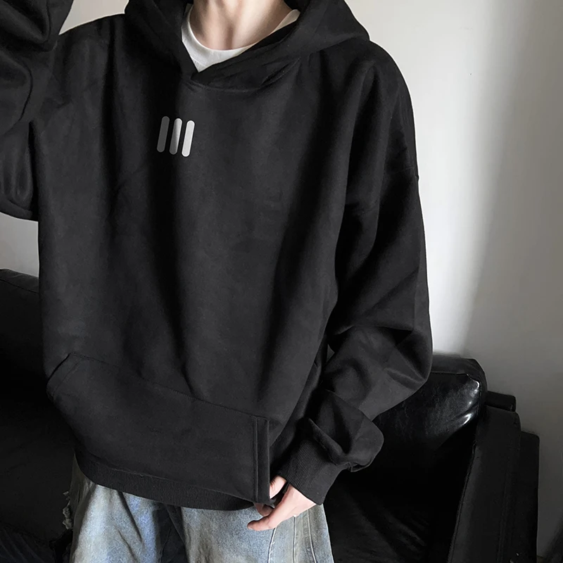 WY253港风潮牌春秋季情侣百搭宽松休闲多色连帽卫衣