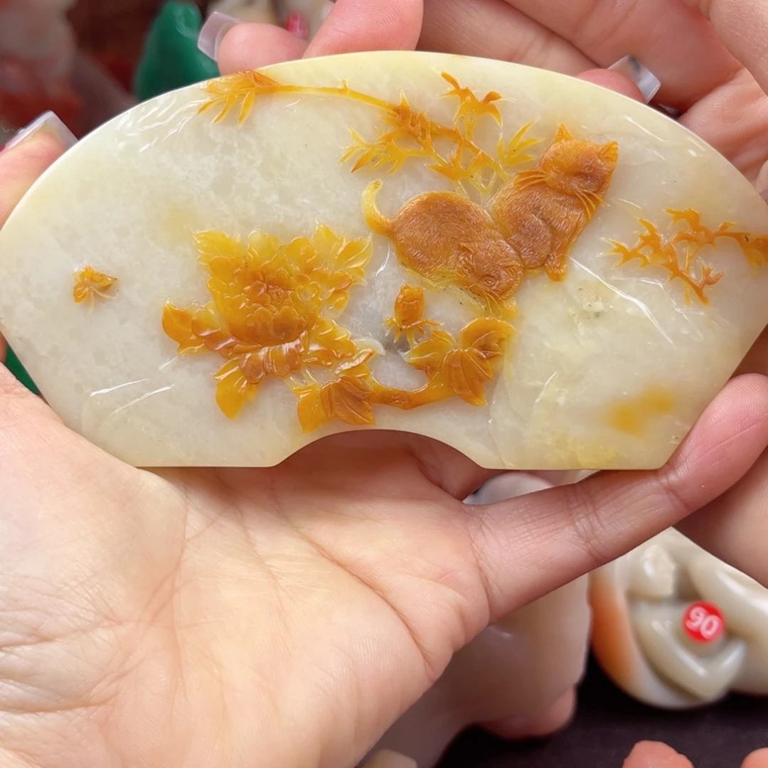 寿山石物*纹洋摆件