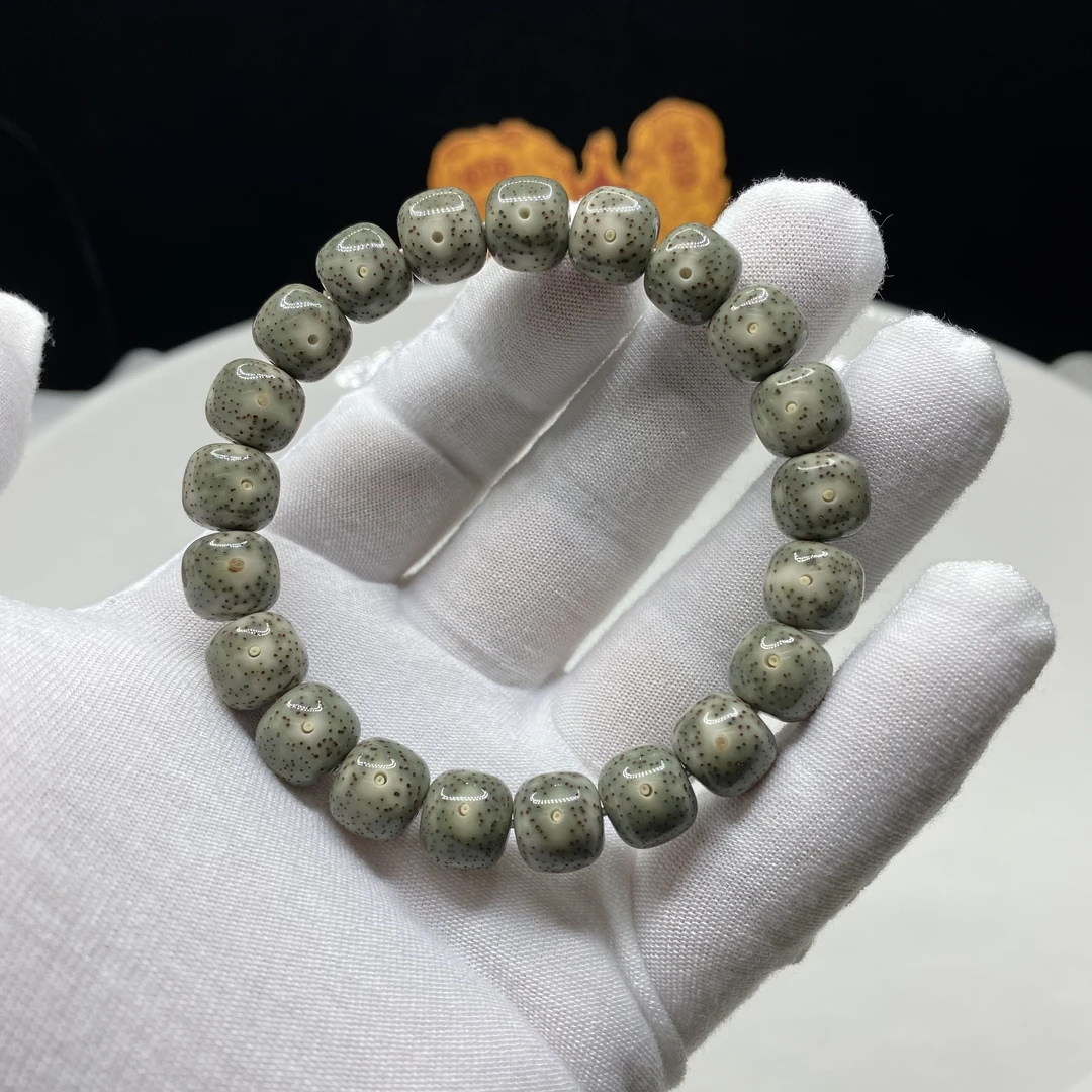 【一物一拍·青花绿04】尺寸11*10青花瓷·针尖儿星·星月手串