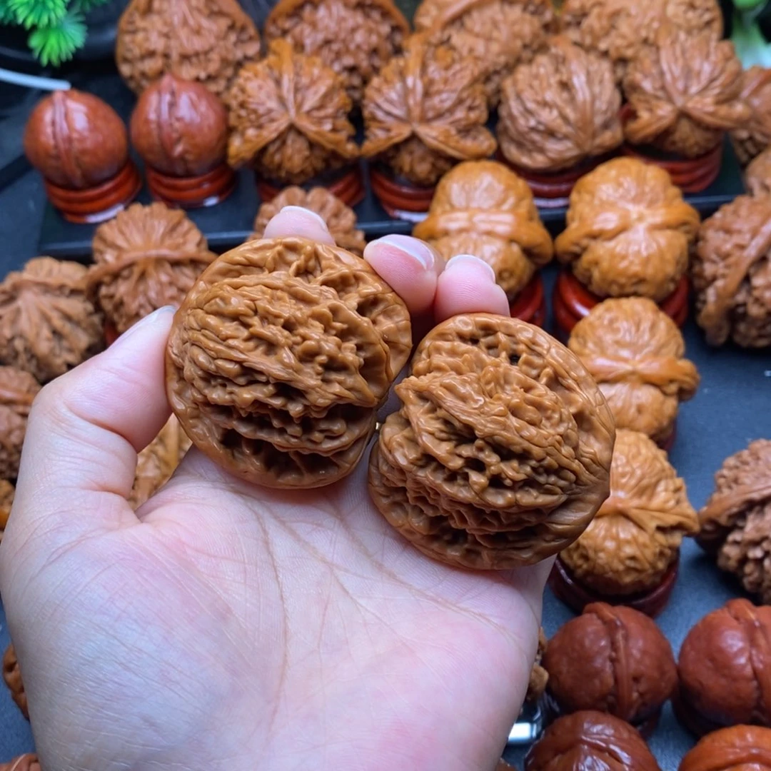 把件文玩核桃44虎头