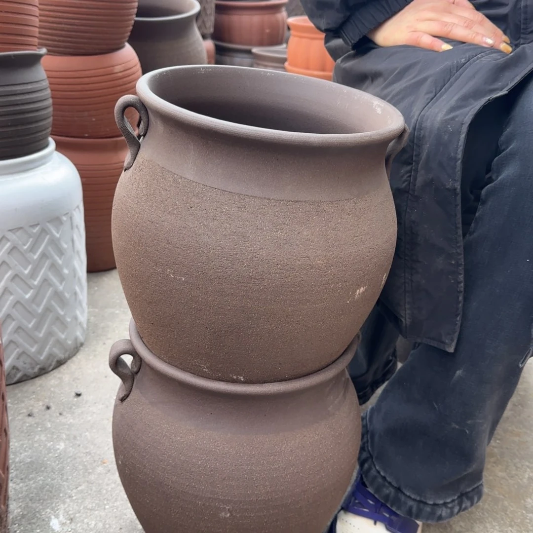 紫砂花盆口25高30宜兴紫砂