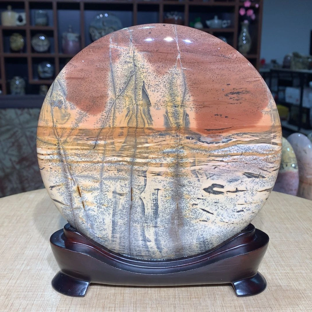 紫砂广西国画石摆件，收藏观赏