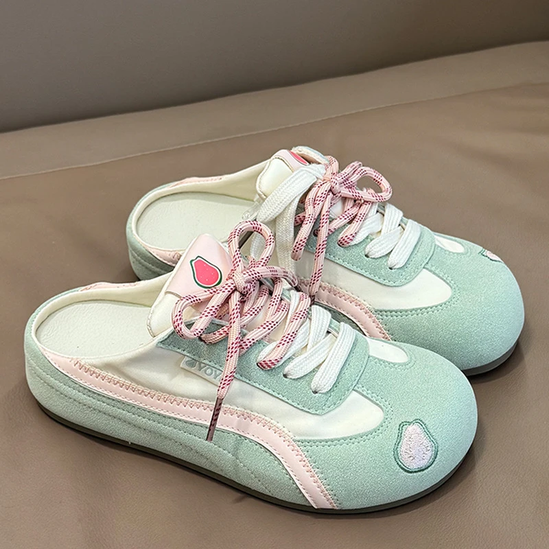 【万达撤柜】41-43大码女鞋平底勃肯鞋包头半拖鞋女夏季一脚蹬德