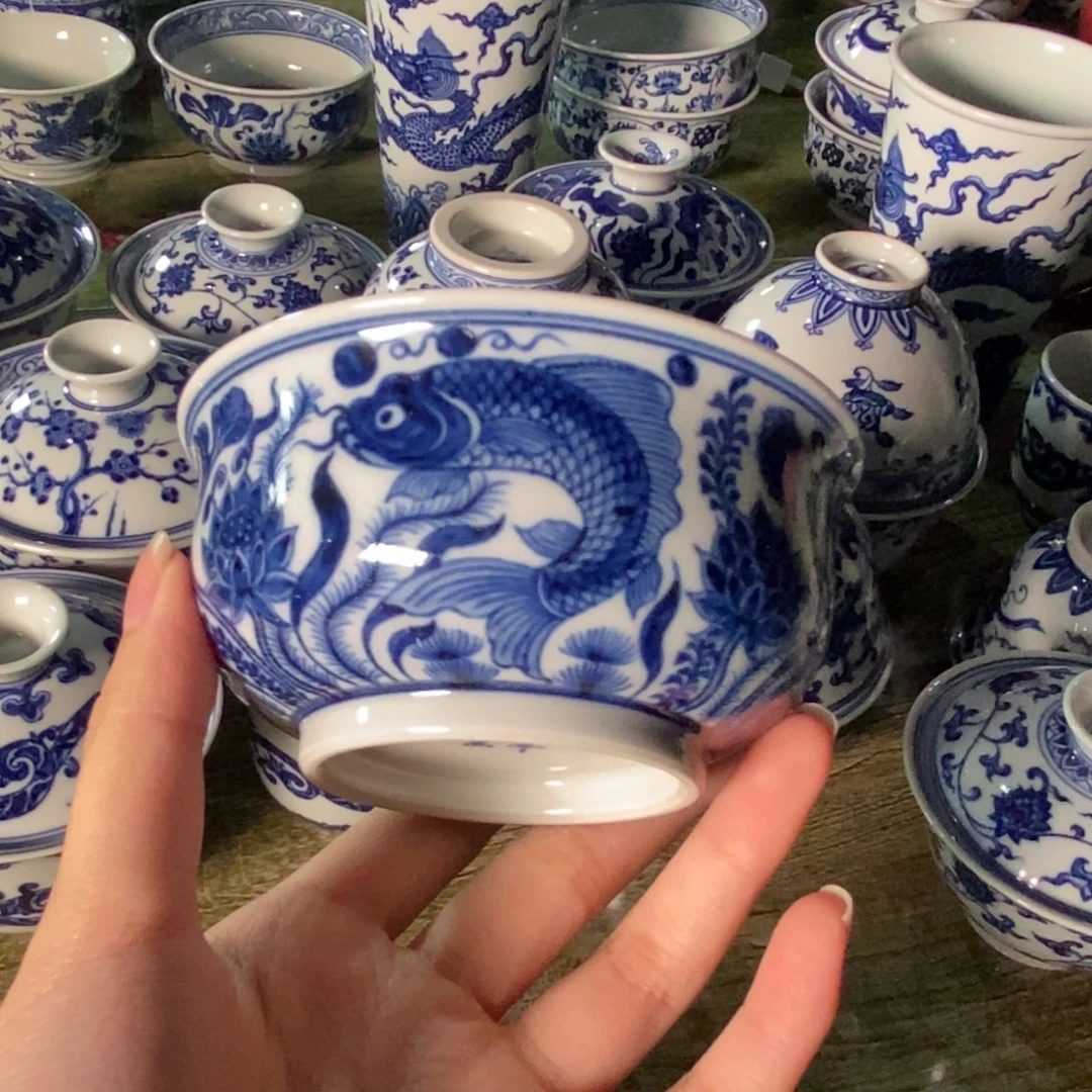 手工手绘柴窑杯