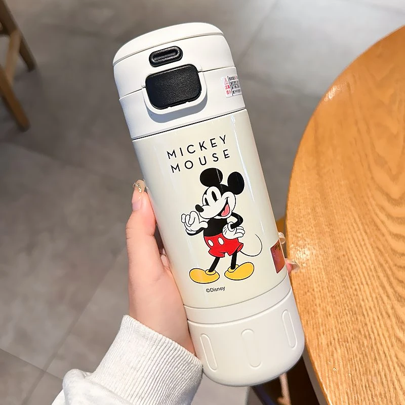 【心心】迪士尼米奇草莓熊双饮316不锈钢弹跳保温杯