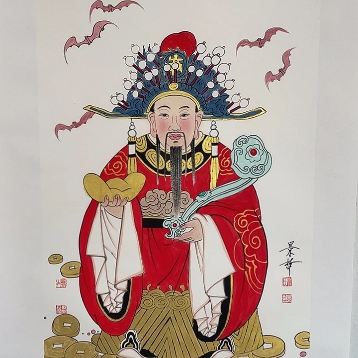 带灯款崔老师三尺财神