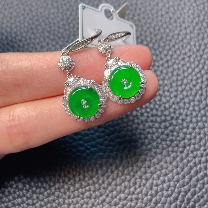 翡翠银S925镶嵌吊坠(不含链)