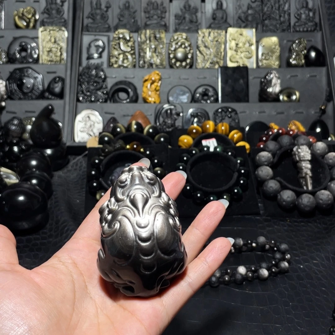 F****未镶嵌黑曜岩珠宝奇石