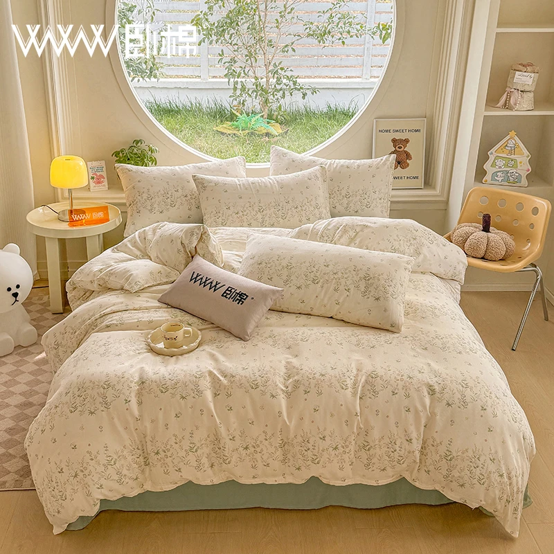 WWW全棉母婴A类双层纱单被套卡通被罩学生单人宿舍亲肤柔软 D0033