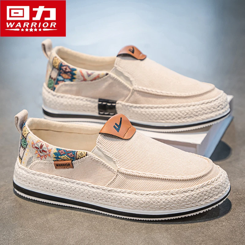回力男鞋帆布鞋2025新款夏季休闲鞋百搭懒人一脚蹬男士老北京布鞋