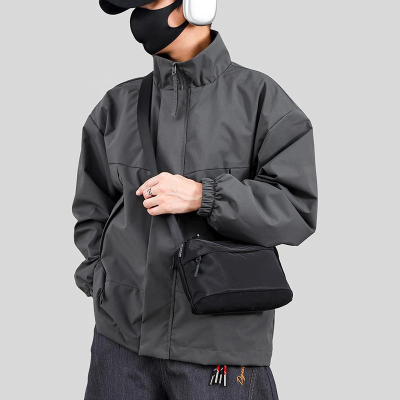 男士斜挎小包单肩包包牛津坊通勤包大容量男士包户外百搭防水日系