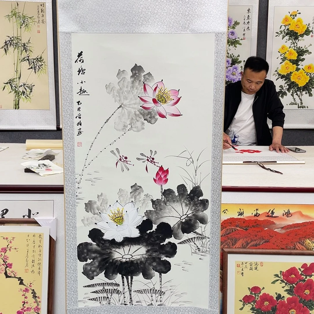 国画纯手作品手绘本