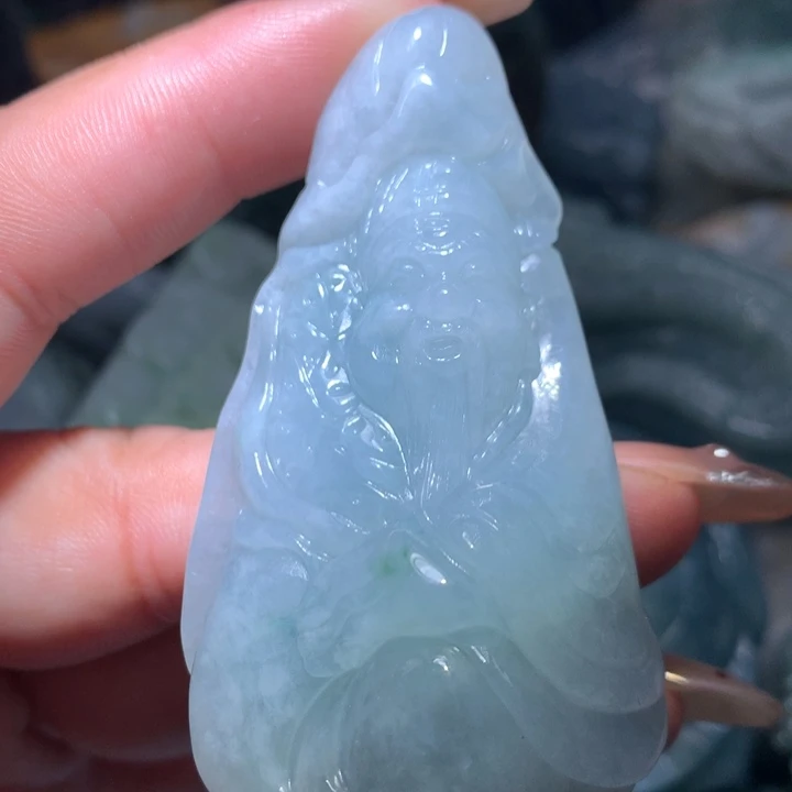 翡翠未镶嵌颈饰保真天然A货翡翠