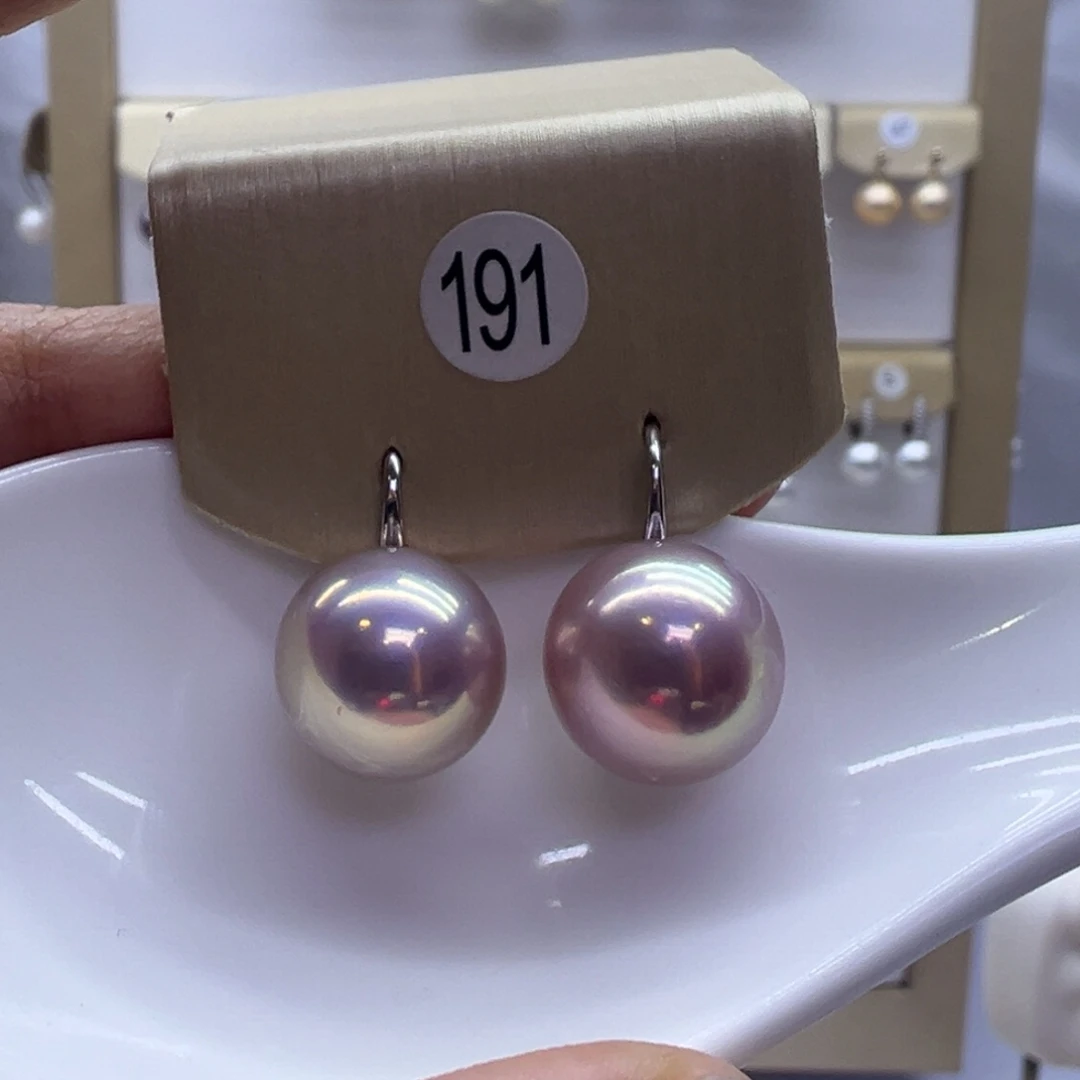 淡水珍珠耳饰银S925镶嵌
