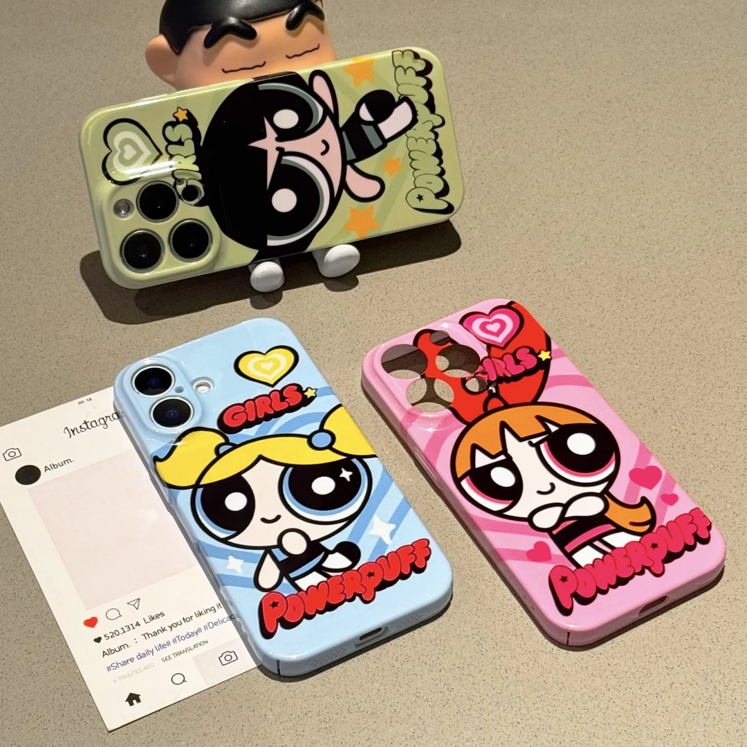 飞虎胜卡通飞天小女警适用苹果16promax菲林手机壳华为vivo小米15