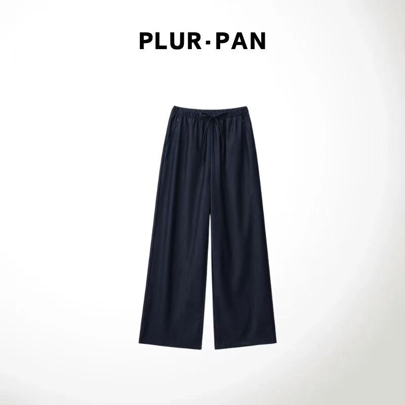 PLUR·PAN【订单首发】「慵懒随意再生纤维」舒适松紧腰直筒休闲牛仔裤