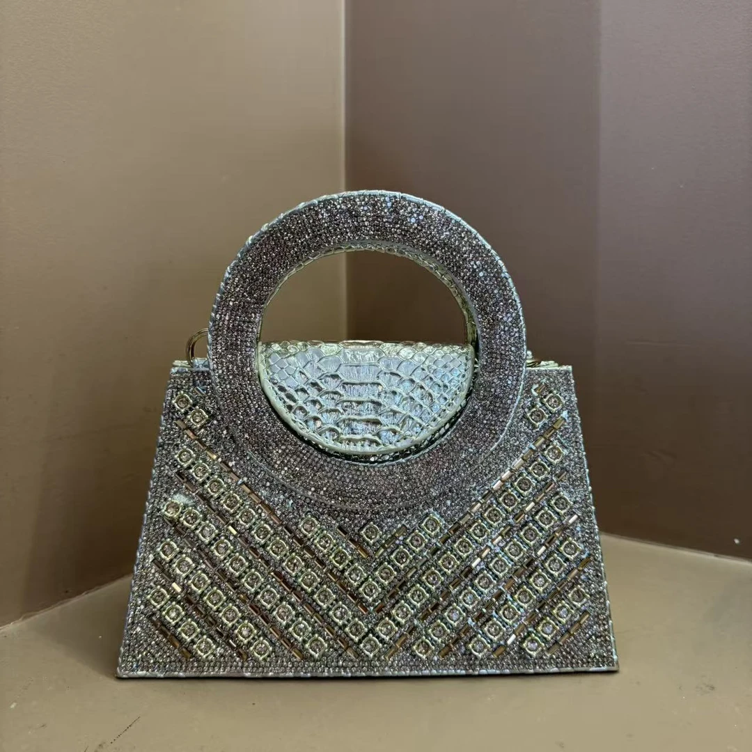 【糖糖专属】金色都市简约拉链镶嵌单根斜挎包高档高奢蛇头女士